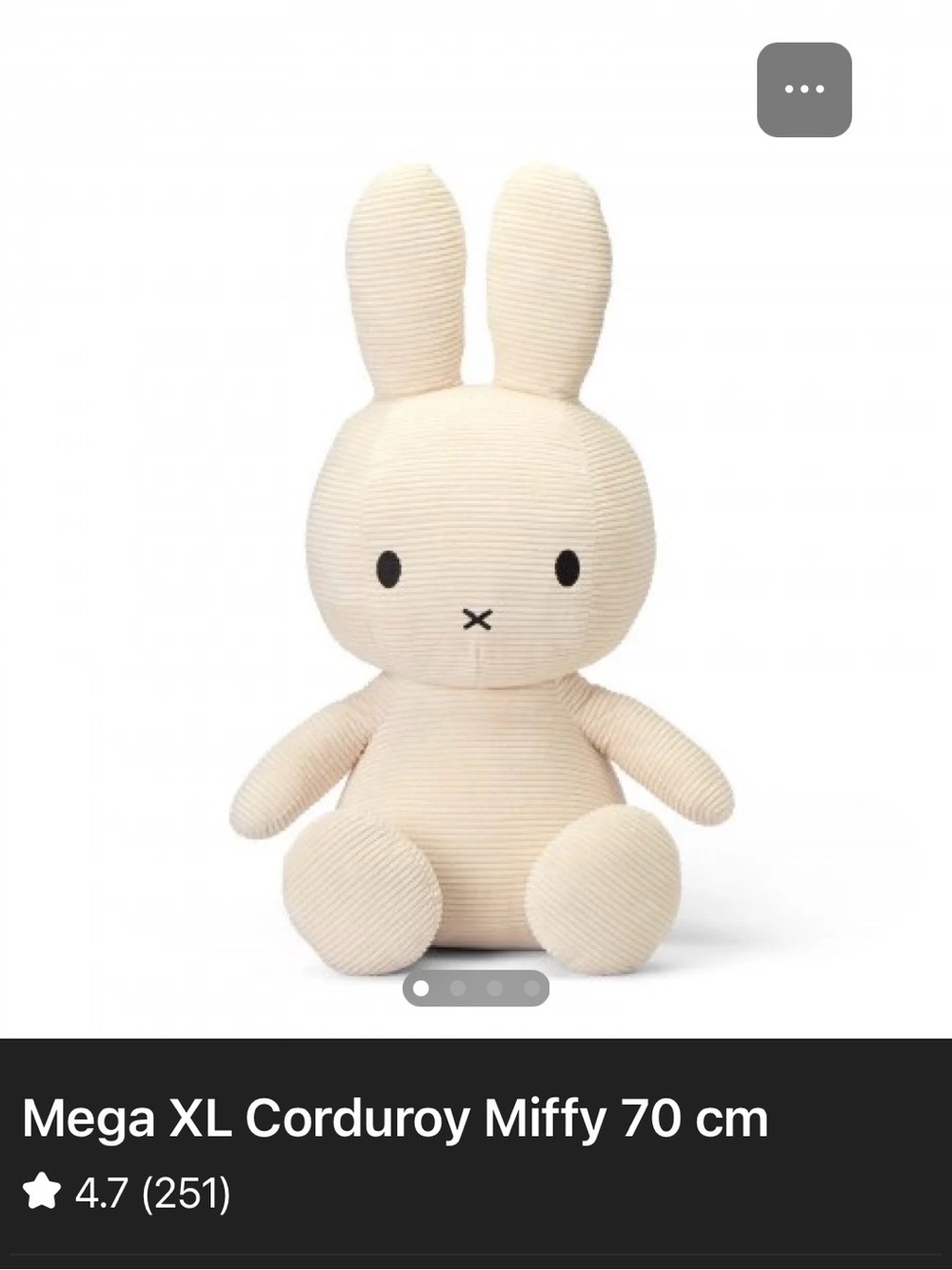 ISO miffy Corduroy Plush Bunny